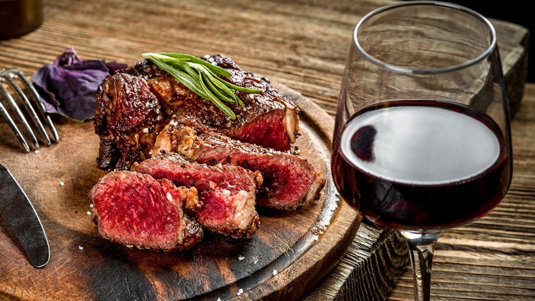 Vinho com carne